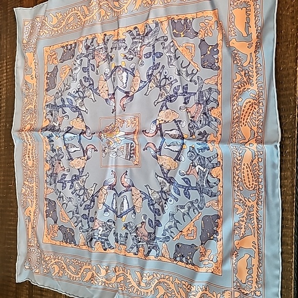 Hermes fabric square/scarf Early America with box - Picture 1 of 9